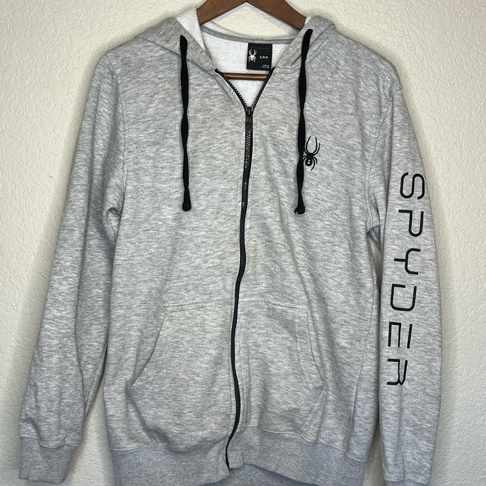 Spyder Gray Zip Up Hoodie Sweater Men's Size Small